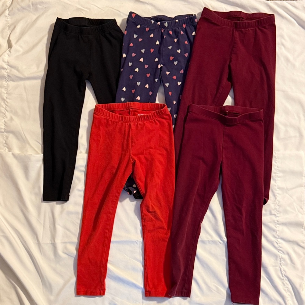 Kids Assorted Color Leggings Bundle- Up 4y